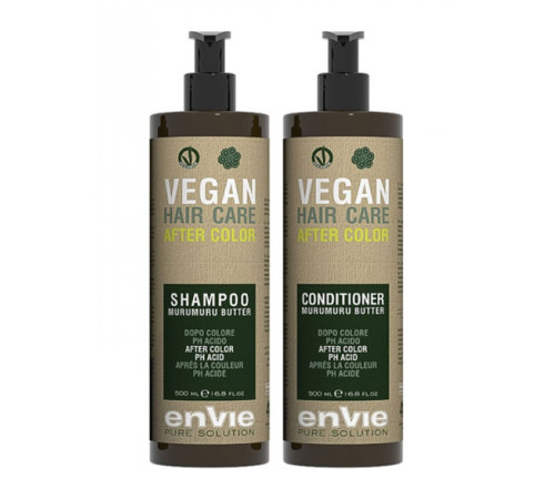 Набір Envie Vegan After Color Murumuru Butter шампунь та кондиціонер для фарбованого волосся (EN863/EN864), 2х500 мл (заводські)