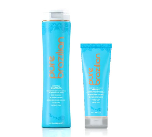 Розгладжуючий набір для волосся Pure Brazilian Acai Anti-Frizz шампунь і маска 400+237 мл