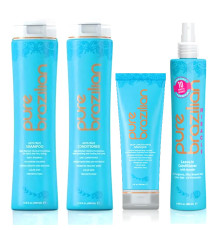 Разглаживающий набор для волос Pure Brazilian Acai Anti-Frizz 400/400/237/200 мл