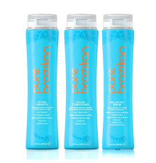 Розгладжуючий набір для волосся Pure Brazilian Acai Anti-Frizz шампунь, кондиціонер і сиворотка 3х400 мл