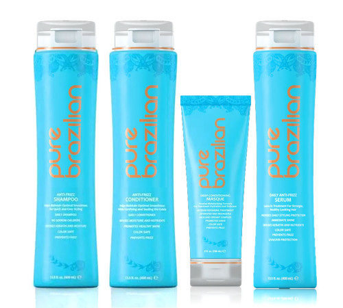 Розгладжуючий набір для волосся Pure Brazilian Acai Anti-Frizz 400/400/237/400 мл