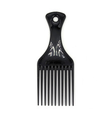 Гребінь Professional Afro Hair Picker пластиковий термостійкий чорний 155 мм 35039 