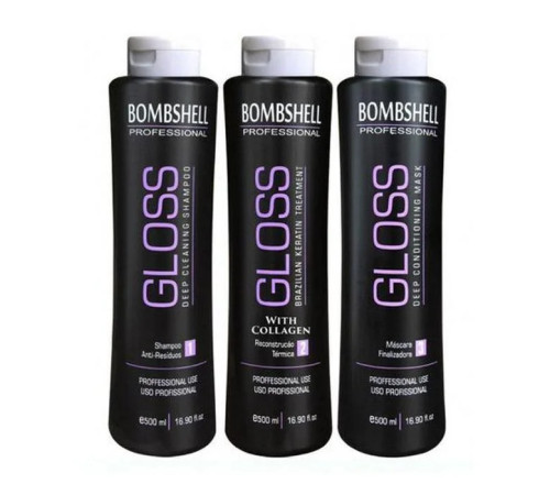 Набор кератина для волос Bombshell Gloss Collagen