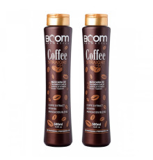 Сильний кератин BOOM Cosmetics Coffee Straight для вирівнювання волосся, 2х500 мл (заводські)