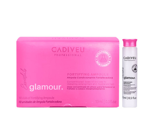 Відновлюючі ампули для волосся Cadiveu Glamour Plus Instant Rebuilder Vial, 1 ампула 15 мл