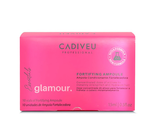 Відновлюючі ампули для волосся Cadiveu Glamour Plus Instant Rebuilder Vial, 1 ампула 15 мл