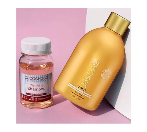 Набір Cocochoco Gold для кератинового випрямлення, 100 г (розлив)/250 мл (заводська)