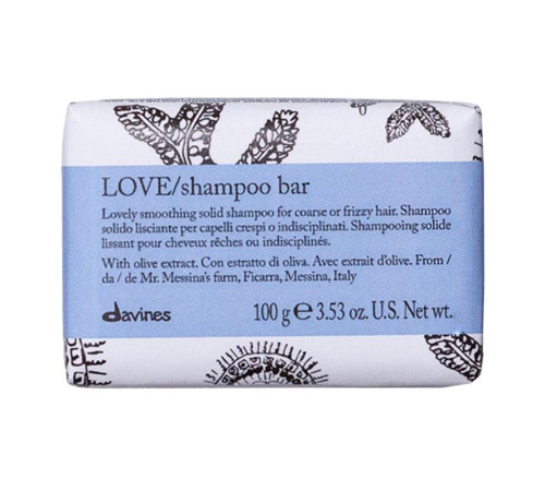 Твердий розгладжуючий шампунь Davines Love Shampoo Bar (100 г)