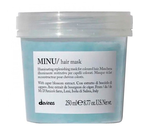 Відновлююча маска Davines Minu Hair Mask для фарбованого волосся (250 мл)