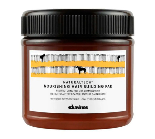 Живильна відновлююча маска Davines Nourishing Hair building pak для сухого та пошкодженого волосся, 250 мл