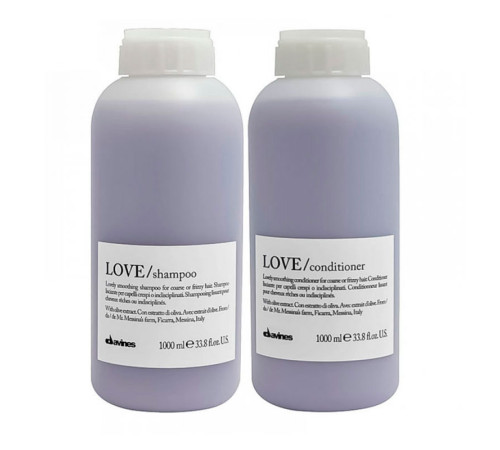 Набір Davines Love Lovely Smoothing розгладжуючі шампунь і кондиціонер, 2х1000 мл