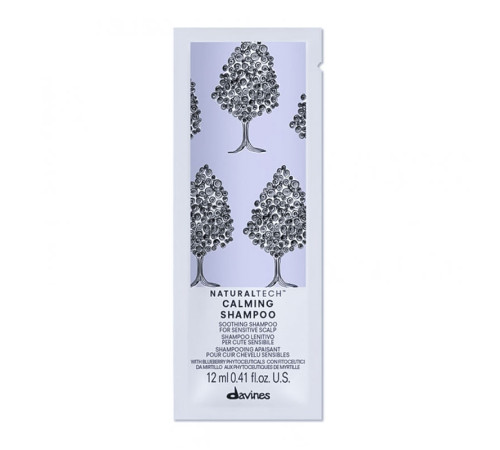 Успокаивающий шампунь Davines Calming shampoo для чувствительной или раздраженной кожи головы, 12 мл (саше)