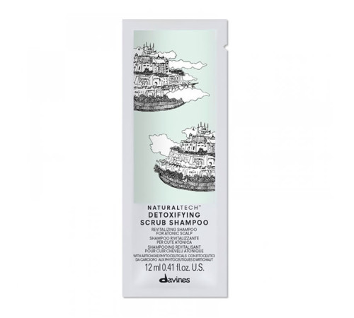 Шампунь-скраб Davines Detoxifying Shampoo, 12 мл (саше)