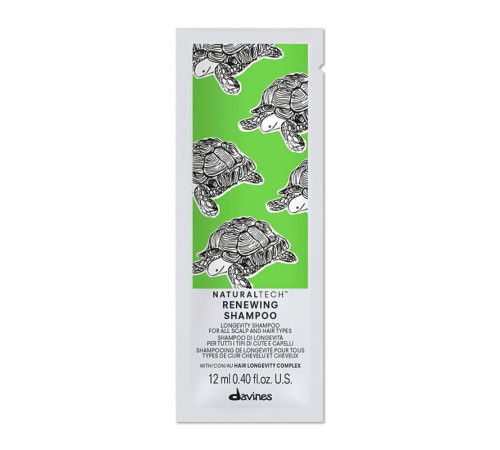 Обновляющий шампунь для волос Davines NaturalTech Renewing Shampoo, 12 мл (саше)