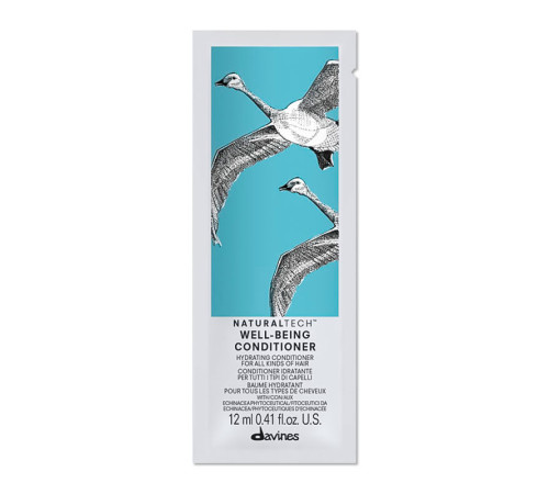 Кондиционер для увлажнения волос Davines Natural Tech Well Being Conditioner, 12 мл (саше)