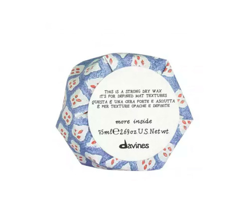 Cухий вiск Davines More Inside Strong Dry Wax для текстурних матових акцентів, 75 мл