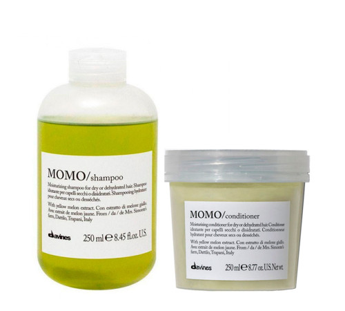 Набор Davines MOMO DUO увлажняющий шампунь и кондиционер для сухих волос, 2х250 мл