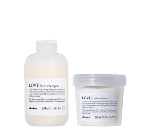 Набір Davines LOVE Curl шампунь та кондиціонер для кучерявого волосся, 2х250 мл