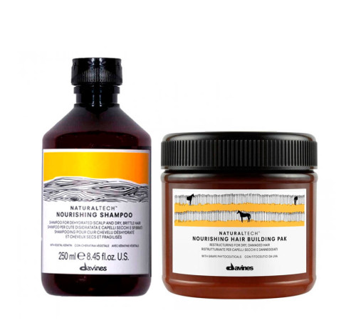 Набір Davines Nourishing DUO шампунь та відновлююча маска для сухого та пошкодженого волосся, 2х250 мл