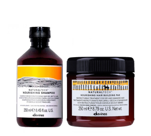 Набір Davines Nourishing DUO шампунь та відновлююча маска для сухого та пошкодженого волосся, 2х250 мл