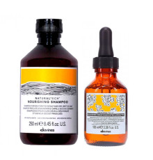 Набір Davines Nourishing DUO шампунь і кератиновий бустер для сухого та пошкодженого волосся, 250/100 мл