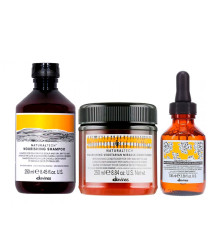 Набір Davines Nourishing TRIO шампунь, кондиціонер і бустер для сухого та пошкодженого волосся, 250/250/100 мл