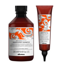 Набір Davines Natural Tech Energizing DUO енергетичний шампунь та гель проти випадіння волосся, 250/150 мл