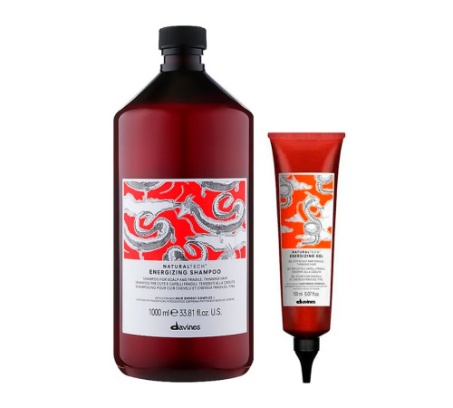 Набір Davines Natural Tech Energizing DUO енергетичний шампунь та гель проти випадіння волосся, 1000/150 мл