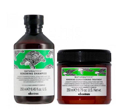 Набір Davines DUO Naturaltech Renewing відновлюючі шампунь і кондиціонер, 2х250 мл