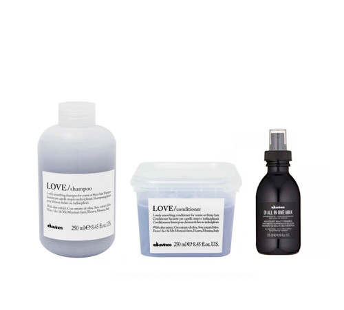 Подарунковий набір Davines Love Smooth Kit для розгладження волосся, 250/250/135 мл