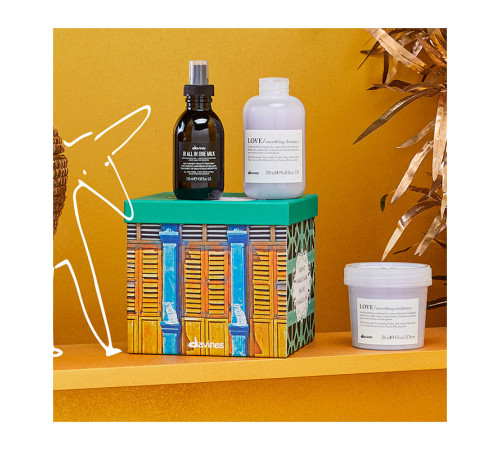 Подарунковий набір Davines Love Smooth Kit для розгладження волосся, 250/250/135 мл