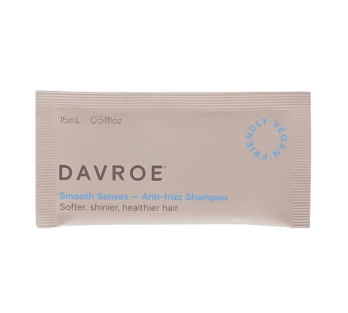 Розгладжуючий шампунь Davroe Smooth Senses Anti-Frizz Shampoo для пористого та сухого волосся, пробник 15 мл