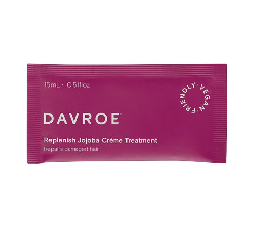 Відновлюючий крем Davroe Replenish Jojoba Crème treatment для сухого і пошкодженого волосся, пробник 15 мл