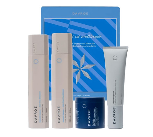 Подарунковий набір Davroe Smooth Senses Christmas Quad Pack для гладкості волосся, 325/325/200/150 мл