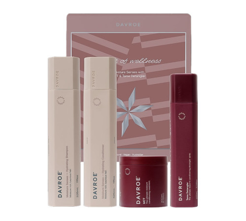 Подарунковий набір Davroe Moisture Senses Christmas Quad Pack для зволоження волосся, 325/325/200/300 мл