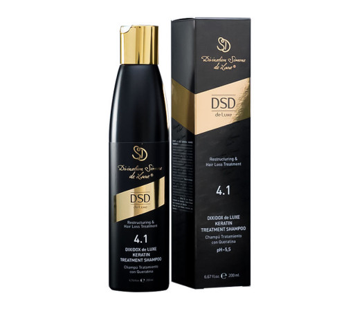 Набір DSD 4.1/4.3 Dixidox de Luxe Keratin Treatment шампунь і маска проти випадіння волосся, 2x200 мл