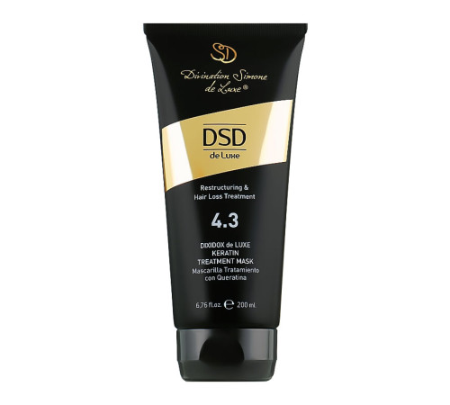 Восстанавливающая маска с кератином DSD 4.3 Dixidox DeLuxe Keratin Treatment для стимуляции роста волос, 200 мл