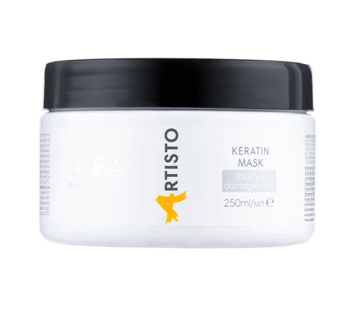 Маска Elea Professional Artisto Keratin Mask з кератином для відновлення пошкодженого волосся, 250 мл