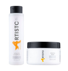 Набір Elea Professional Artisto Keratin DUO шампунь і маска з кератином для пошкодженого волосся, 300/250 мл
