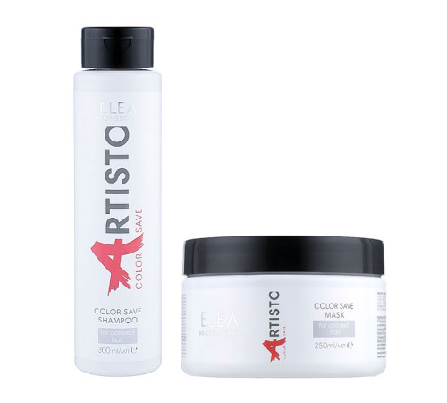 Набор Elea Professional Artisto Color Save DUO шампунь и маска для окрашенных волос, 300/250 мл
