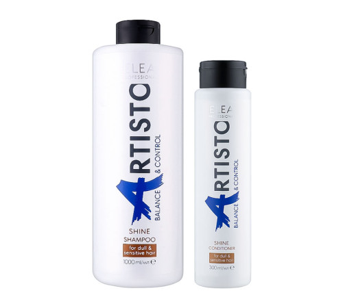 Набір Elea Artisto Balance&Control Shine DUO шампунь і кондиціонер для блиску волосся, 1000/300 мл
