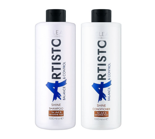 Набір Elea Artisto Balance&Control Shine DUO шампунь і кондиціонер для блиску волосся, 2х1000 мл