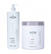Набір Envie Luxury Keratin шампунь та маска для пошкодженого волосся з кератином (EN451/EN450) 2х200 г (розлив)