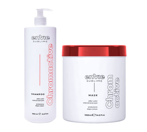 Набір Envie Chromactive Color Protector шампунь та маска для захисту кольору волосся (EN438/EN436), 2х1000 мл
