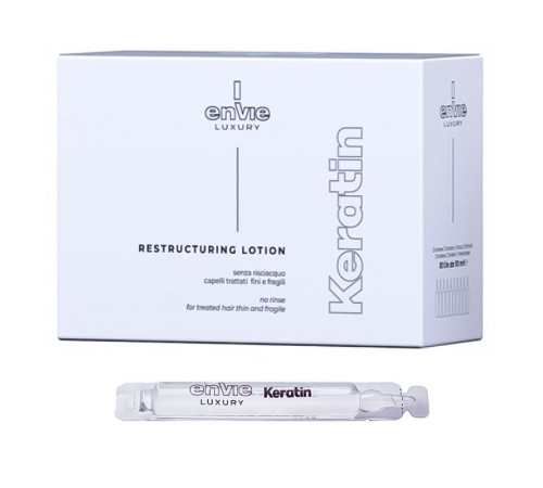Ампули Envie Luxury Keratin Lotion для догляду та відновлення пошкодженого волосся (EN455), упаковка 10 мл х 10 шт
