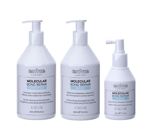 Набор Envie Molecular Bond Repair для глубокого восстановления волос (EN480/EN481/EN482), 2x250+100 мл