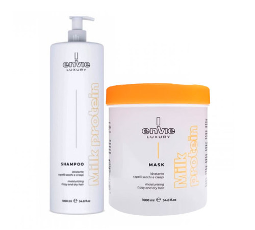 Набір Envie Luxury Milk шампунь та маска з молочними протеїнами та кислим Ph (EN426/EN428), 2х10 мл (саше)