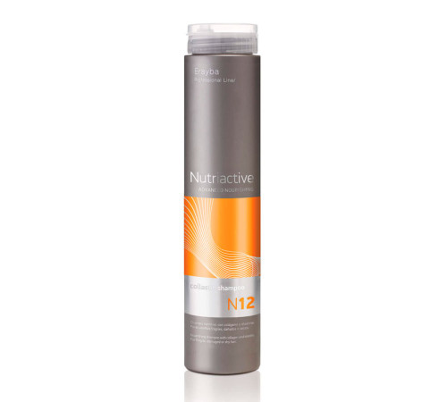Живильний шампунь Erayba NutriActive N12 Сollastin Shampoo з колагеном та еластином для пошкодженого волосся, 250 мл