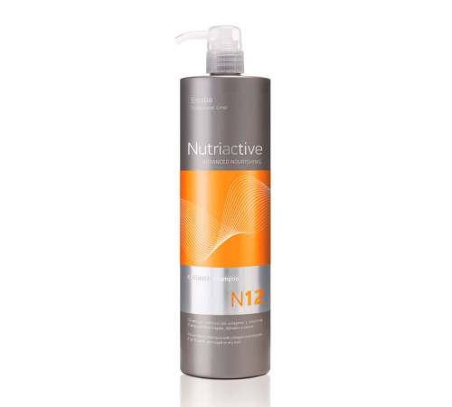 Живильний шампунь Erayba NutriActive N12 Сollastin Shampoo з колагеном та еластином для пошкодженого волосся, 1000 мл