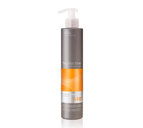 Интенсивная питательная маска Erayba NutriActive N10 Сollastin Mask с коллагеном и эластином для поврежденных волос, 250 мл